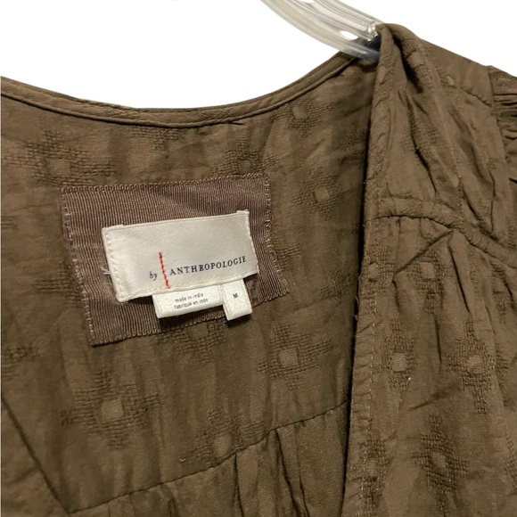 Anthropologie BOHO Tiered&True brown Maxi Dress SZ M cottagecore  prairie - Picture 6 of 16